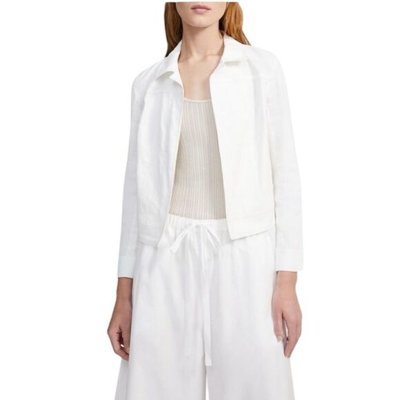 Theory Jackets & Blazers - Theory Shrunken Jean Jacket in Optic White Size S